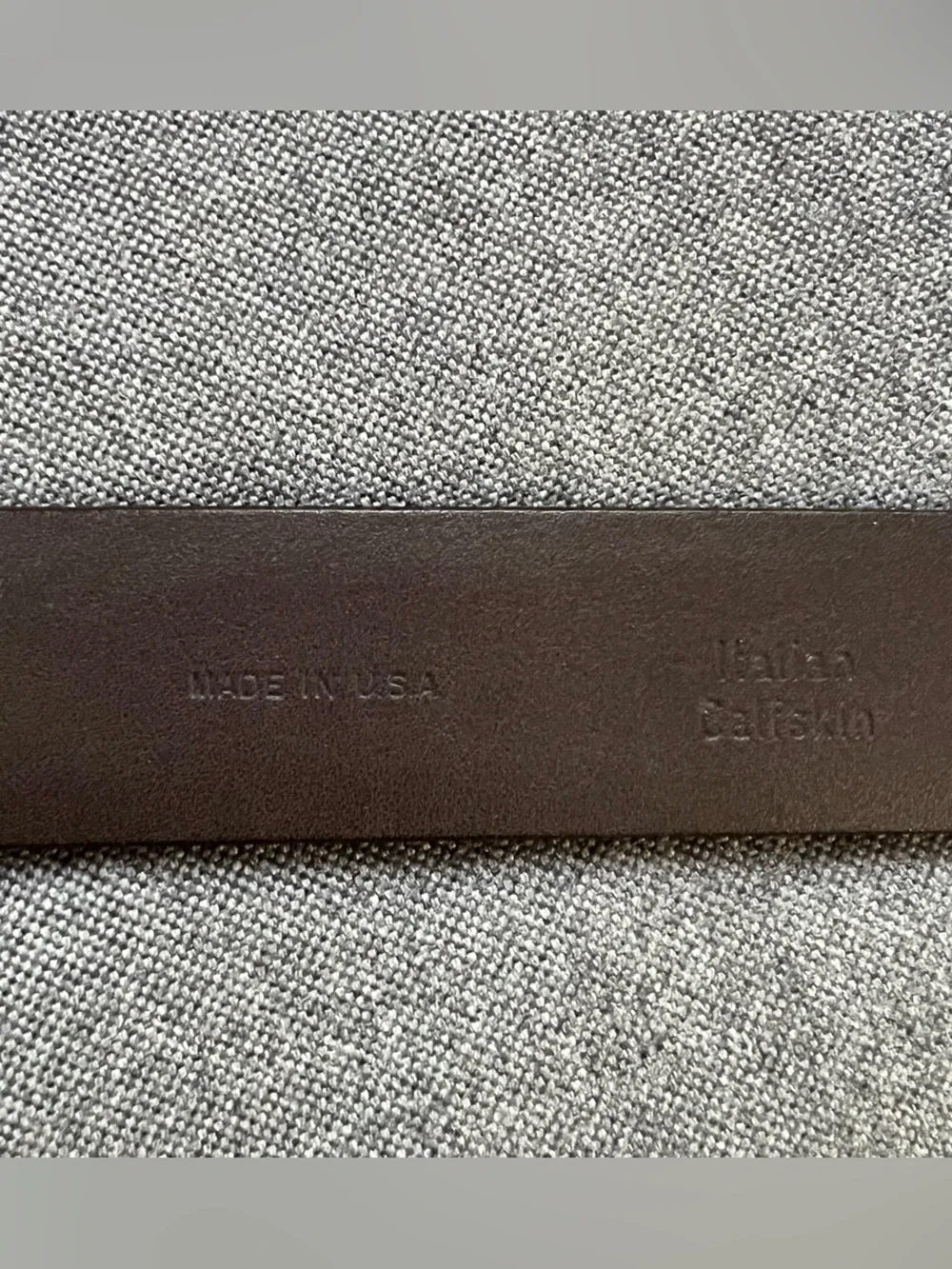 Men’s Johnston & Murphy Leather Belt BasketWoven Embossed Pattern Gold-tone 32 M